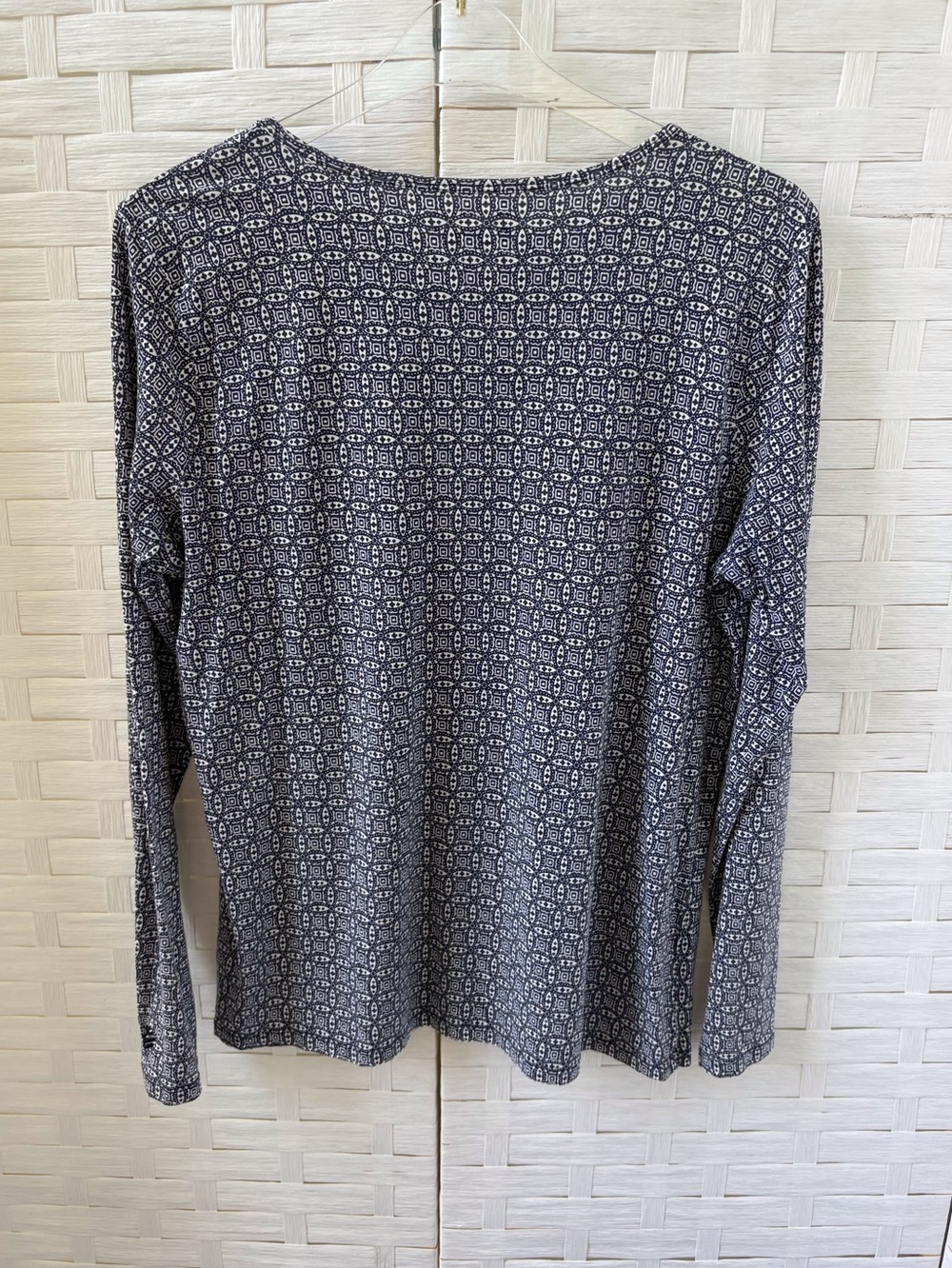 Coolibar Large Long Sleeve Everyday Tee UPF 50+ Navy White Sun Protection Casual - Picture 3 of 10